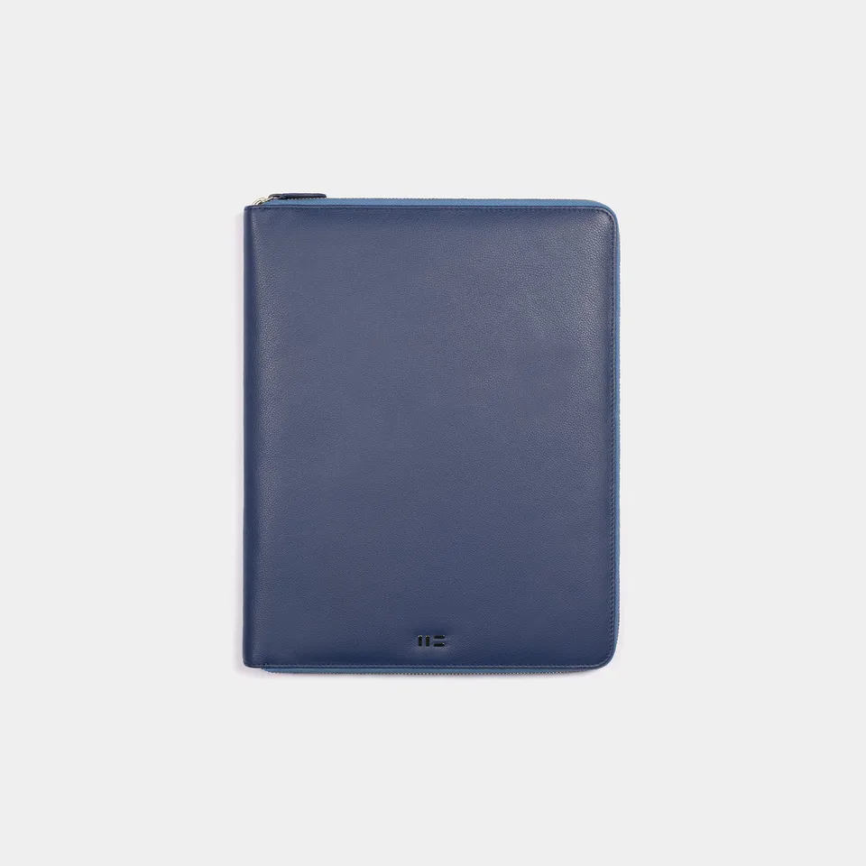 Miguel Bellido Accesorios funcionales organizzatore documenti in pelle blu navy