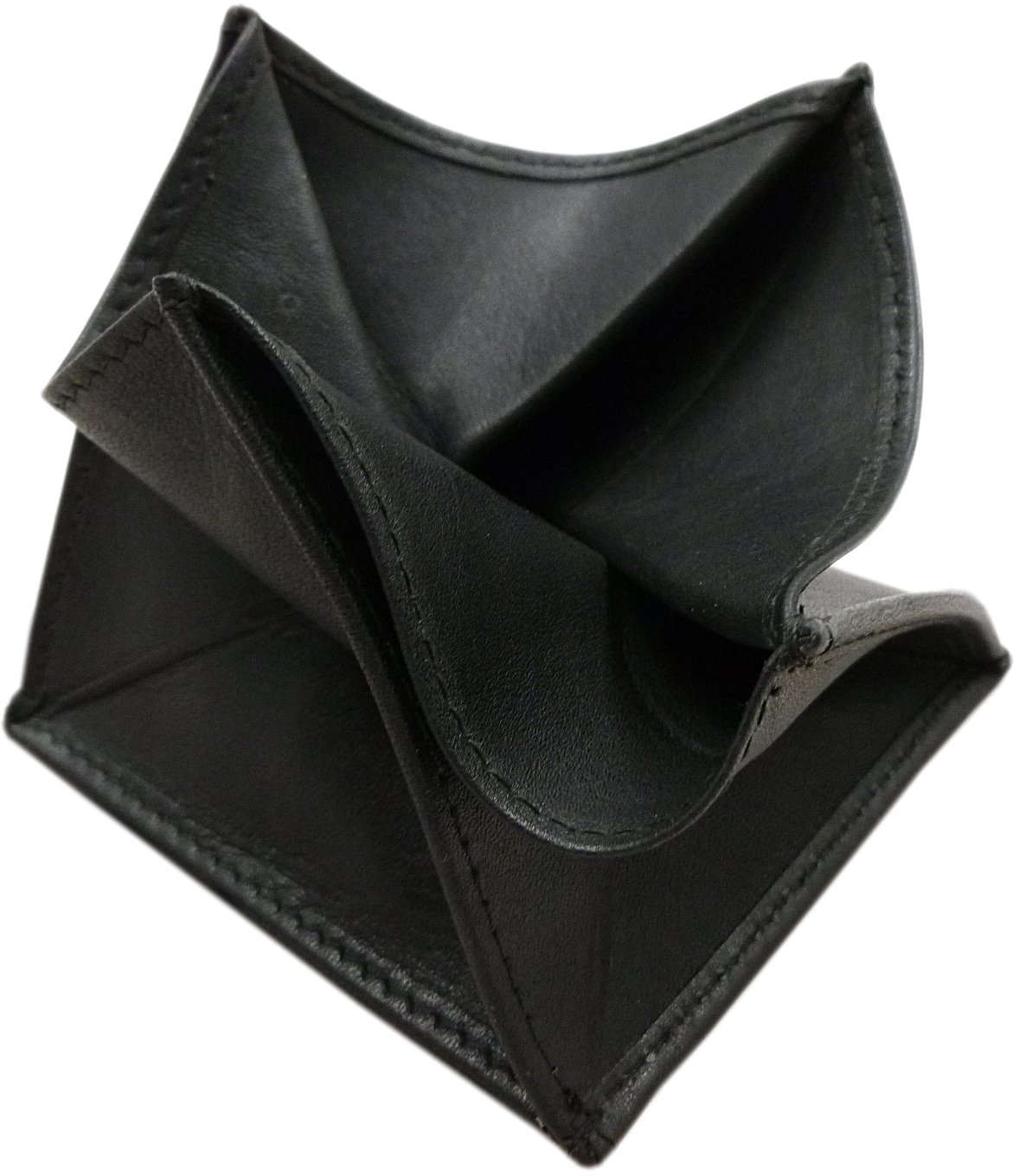 myledershop Münzbörsen portamonete marocchino nero in vacchetta