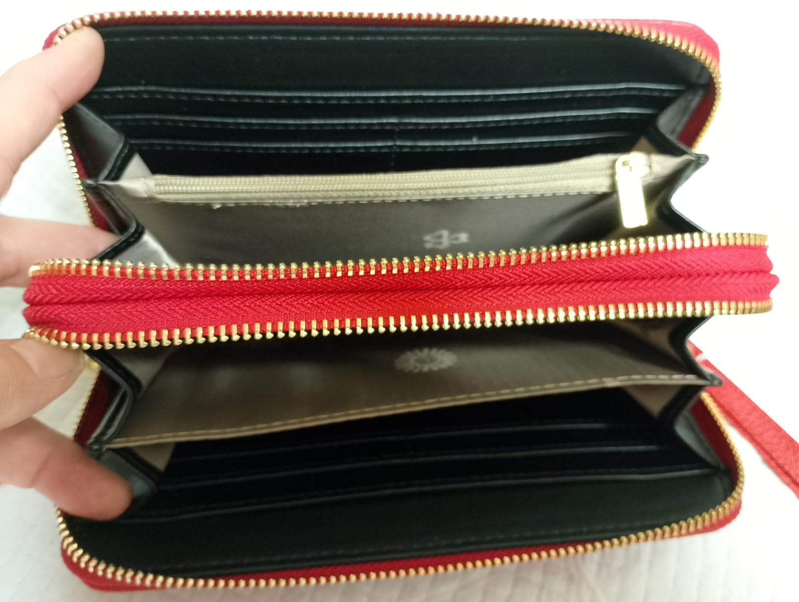 GOIACII WOMEN'S LARGE WALLET portafoglio donna grande C01-nero RFID doppia cerniera