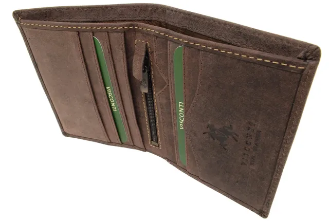 Visconti Hunters Wallets 705 Arrow portafoglio uomo pelle olio marrone RFID