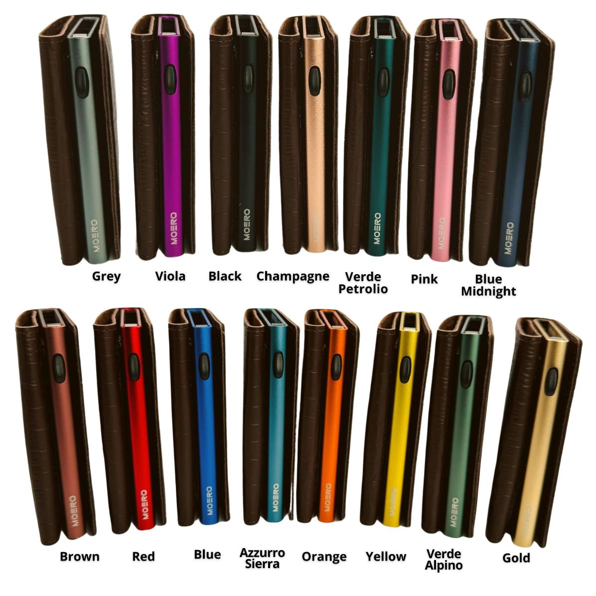 Moero Linea PRO PRO Zip Croco portafoglio marrone RFID