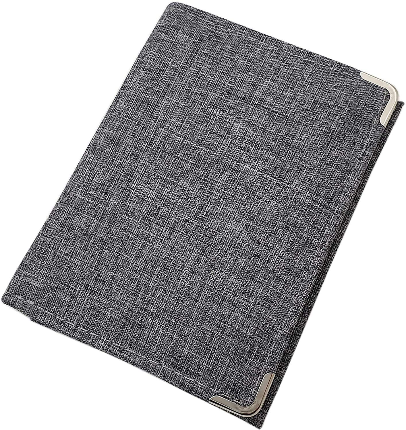 myledershop Herren Geldbörsen portafoglio verticale grigio con protezioni metalliche