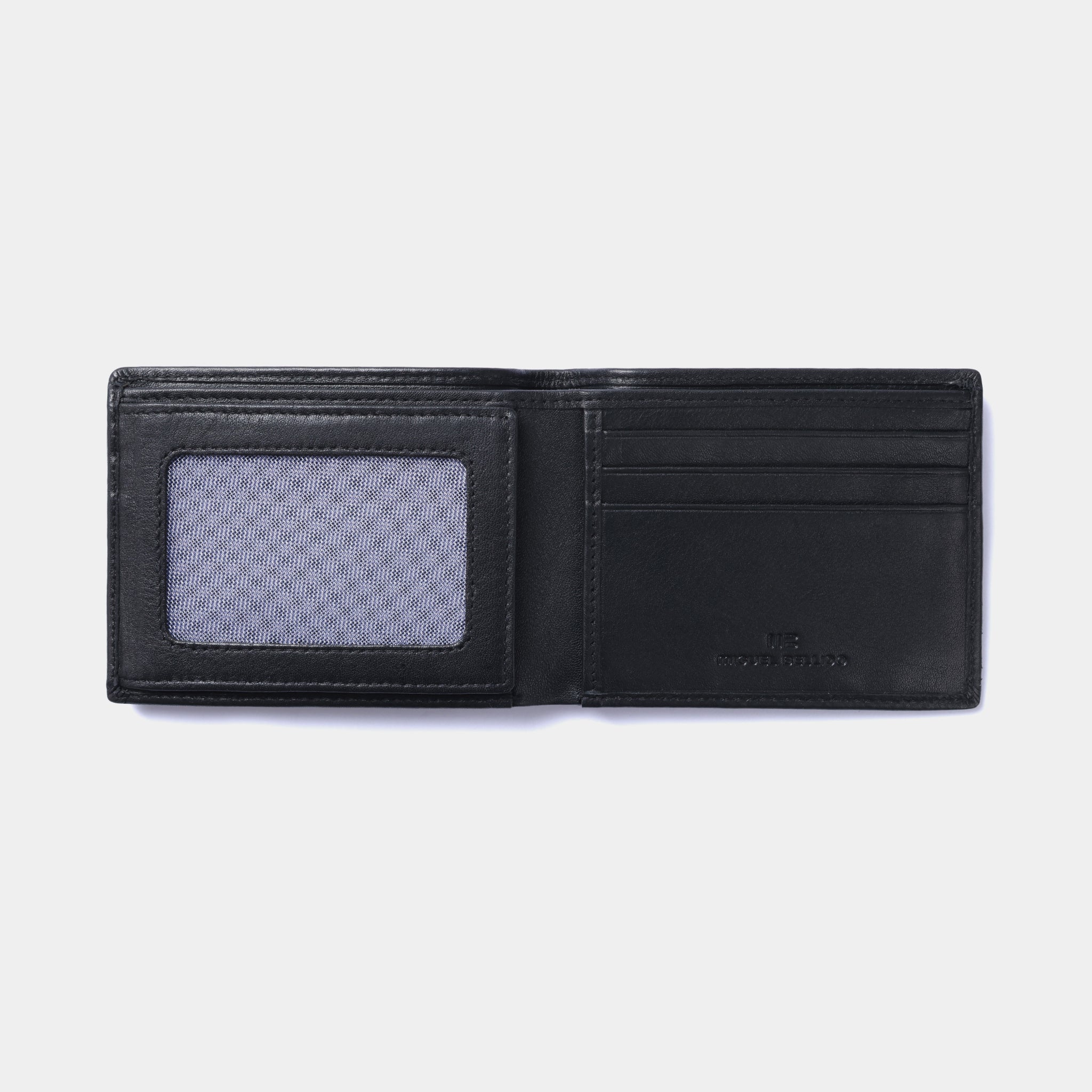 Miguel Bellido Carteras Cartera con tarjetero en piel de vacuno portafoglio nero RFID