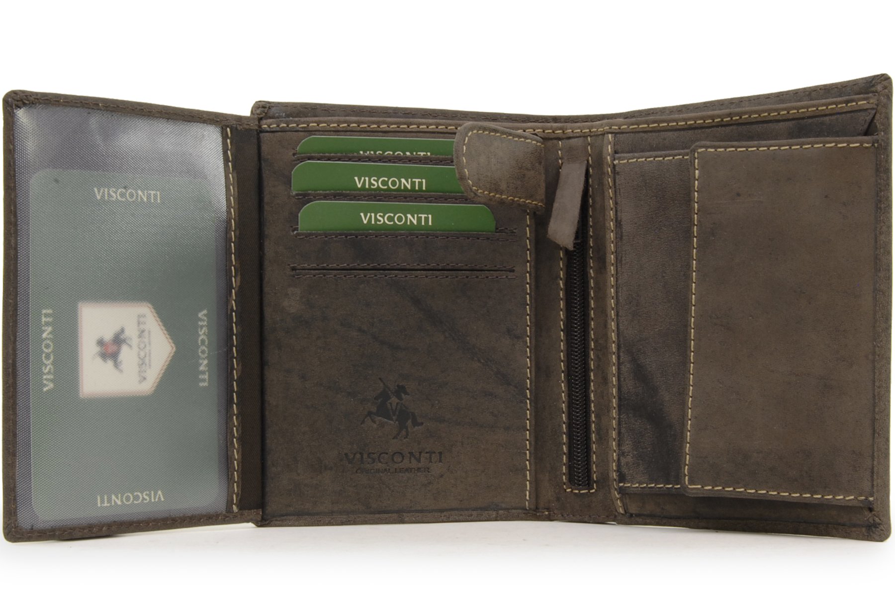 Visconti Hunters Wallets 709 Rifle portafoglio uomo Olio Marrone Chiaro RFID