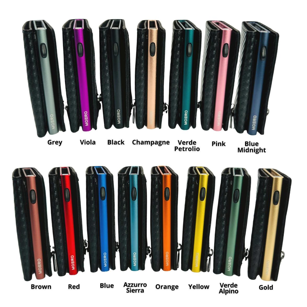 Moero Linea PRO Zip Carbon portafoglio nero 4.0 con RFID
