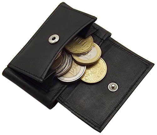 myledershop Herren Geldbörsen MJ-Design-Germany portafoglio nero in pelle di vitello
