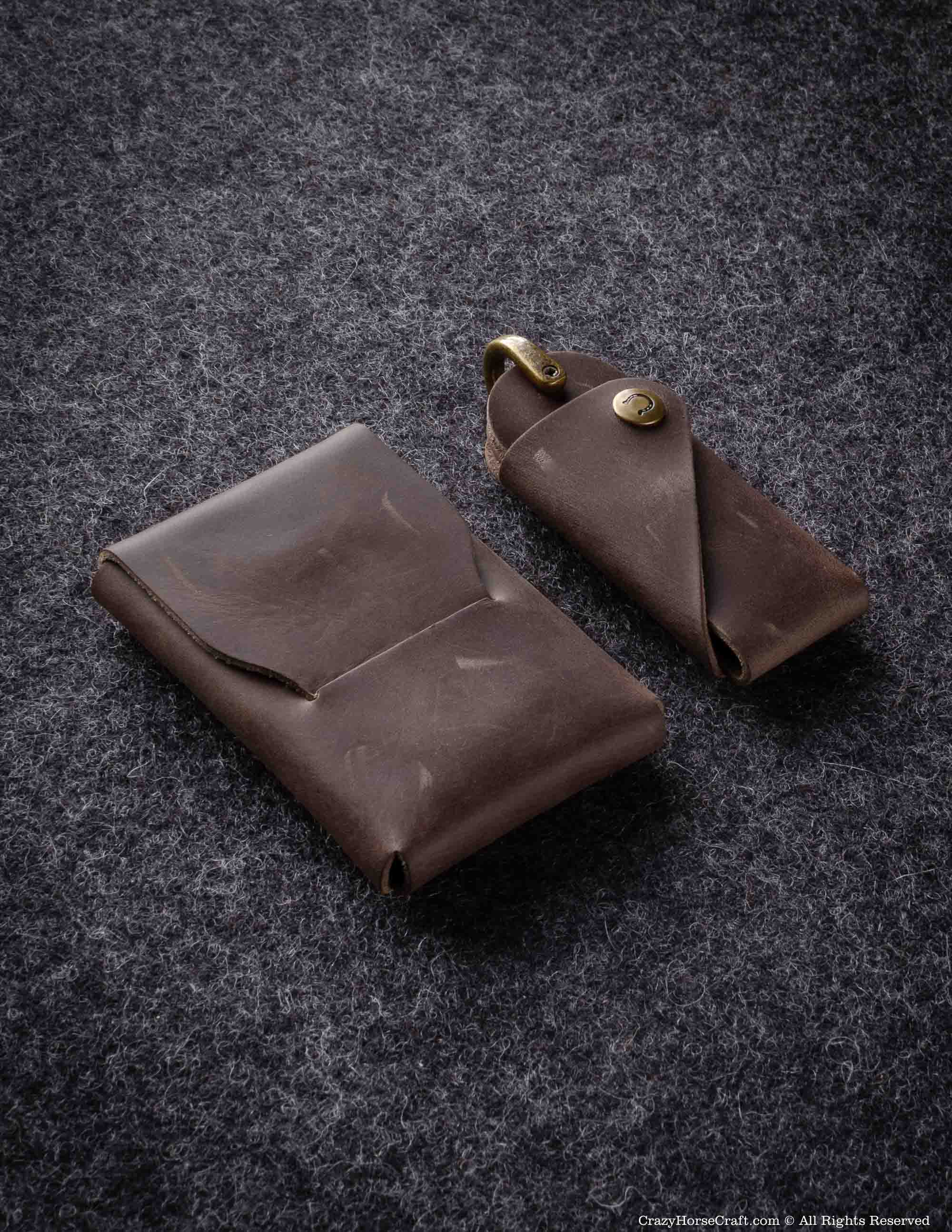 Crazy Horse Craft Wallets & Card Holders set portacarte slim e portachiavi