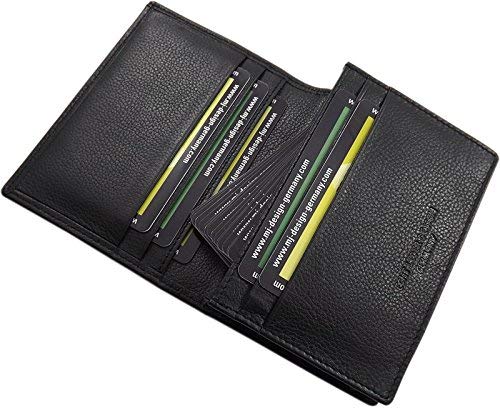 myledershop Kredit- und Visitenkartenetuis porta carte di credito nero