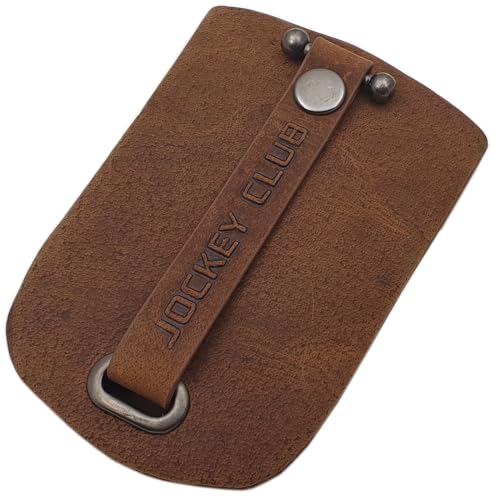 myledershop Schlüsseltaschen Sacchetto chiave in pelle di bufalo Cognac portachiavi con tasca