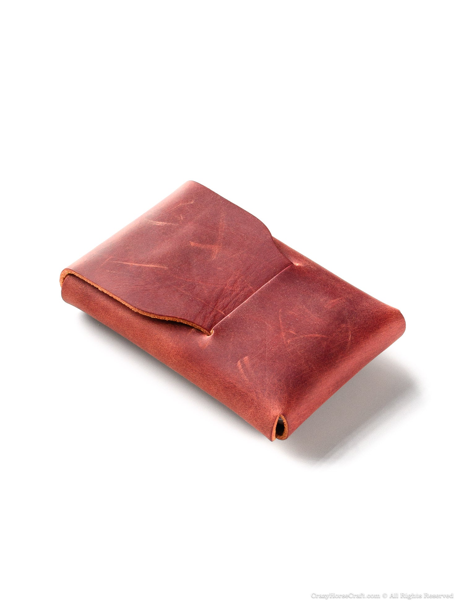 Crazy Horse Craft Wallets & Card Holders Slim Card Holder portacarte marrone classico