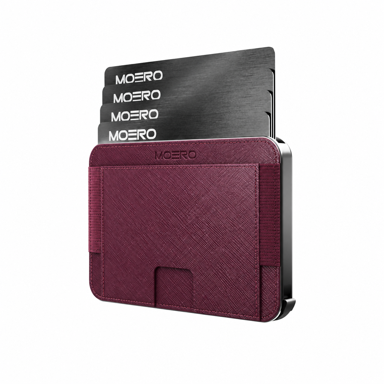 Moero Linea M2 M2 Pro Saffiano Borgogna MagSafe Wallet RFID