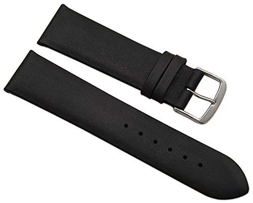 myledershop Uhrenarmbänder cinturino orologio 22 mm pelle vitello nero