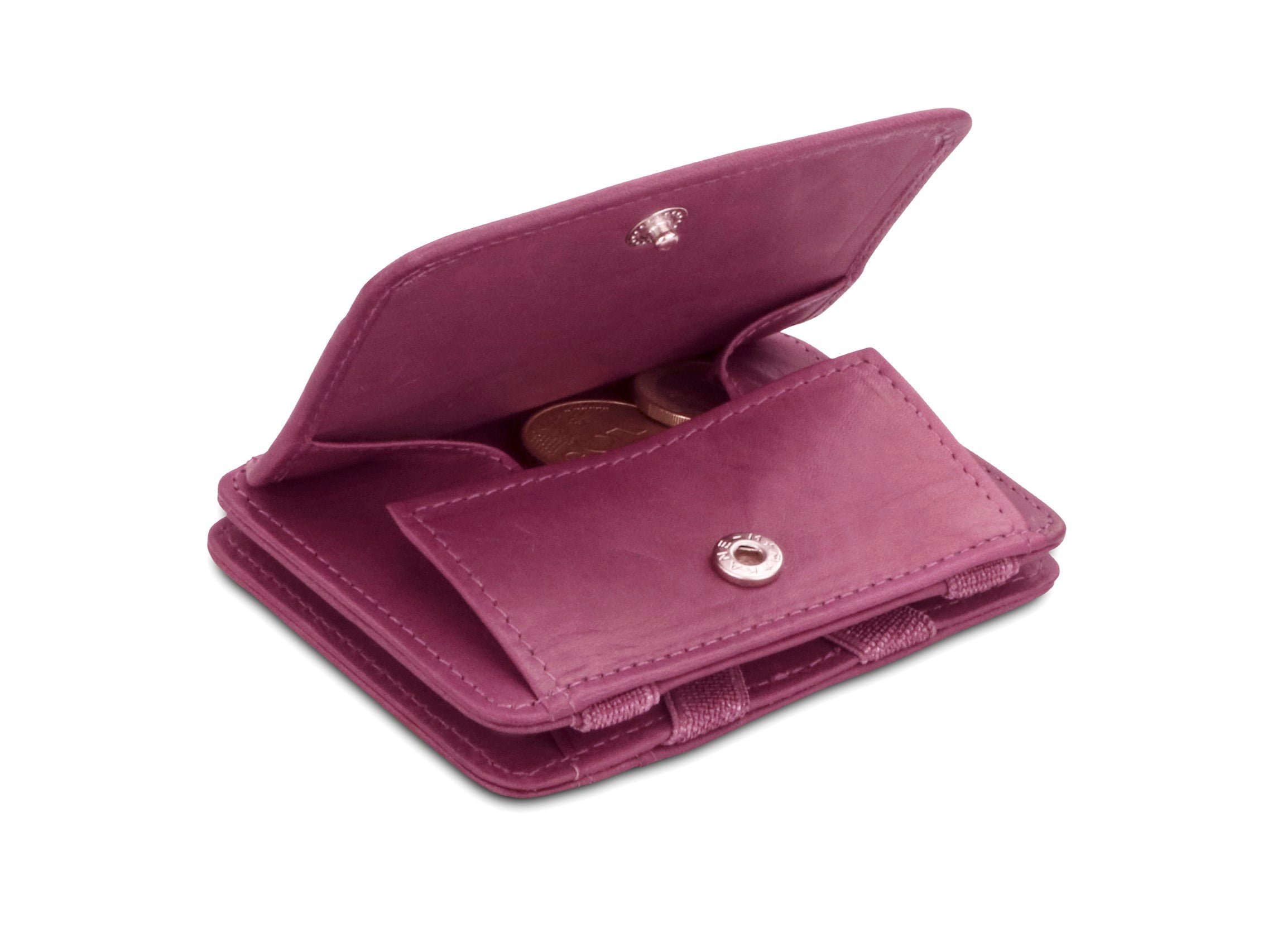 Hunterson The Leather Collection The OG Coin portafoglio portamonete Purple Orange