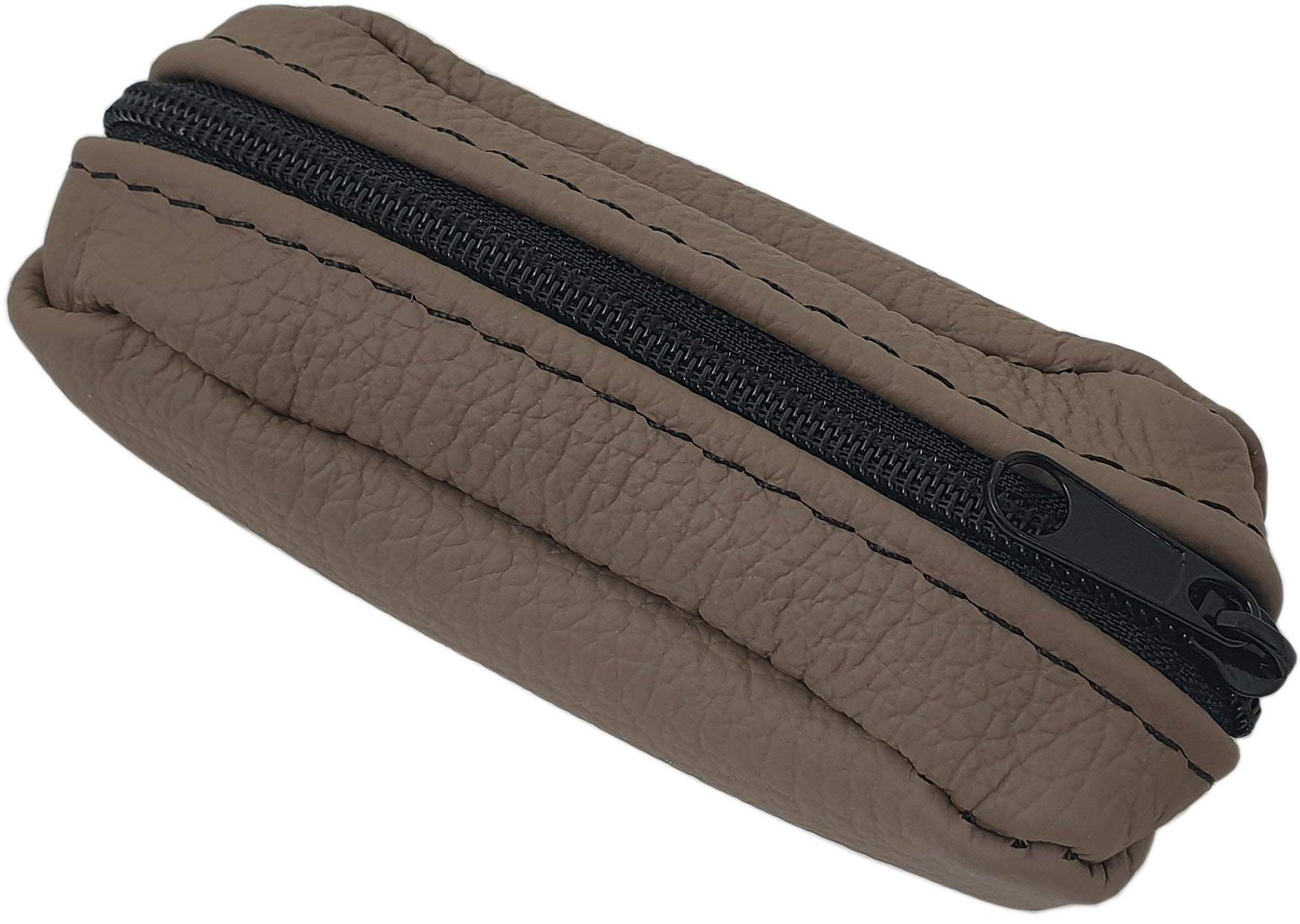 myledershop Schlüsseltaschen portachiavi in pelle nero con cerniera