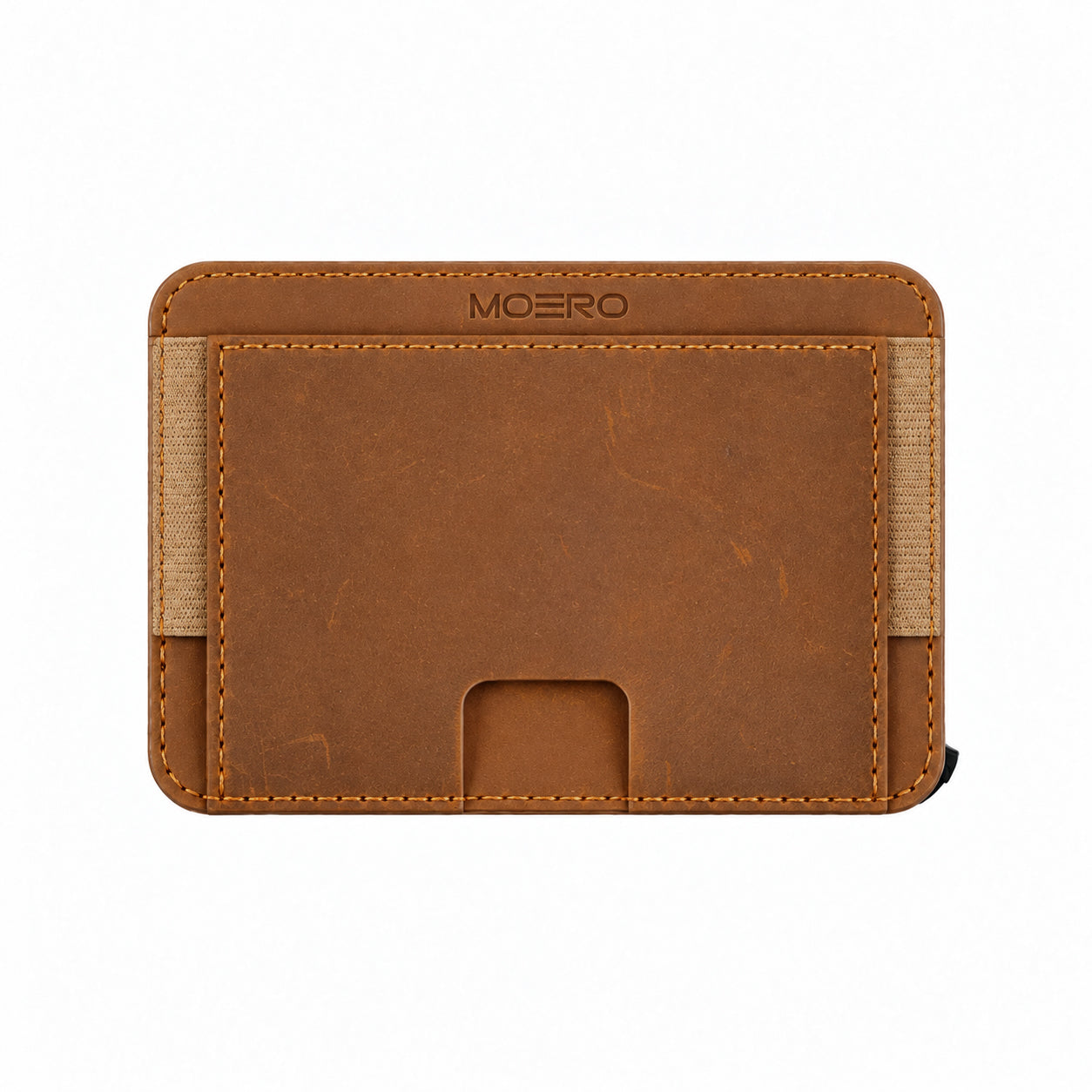 Moero Linea M2 M2 Pro Crazy Horse portafoglio nocciola MagSafe