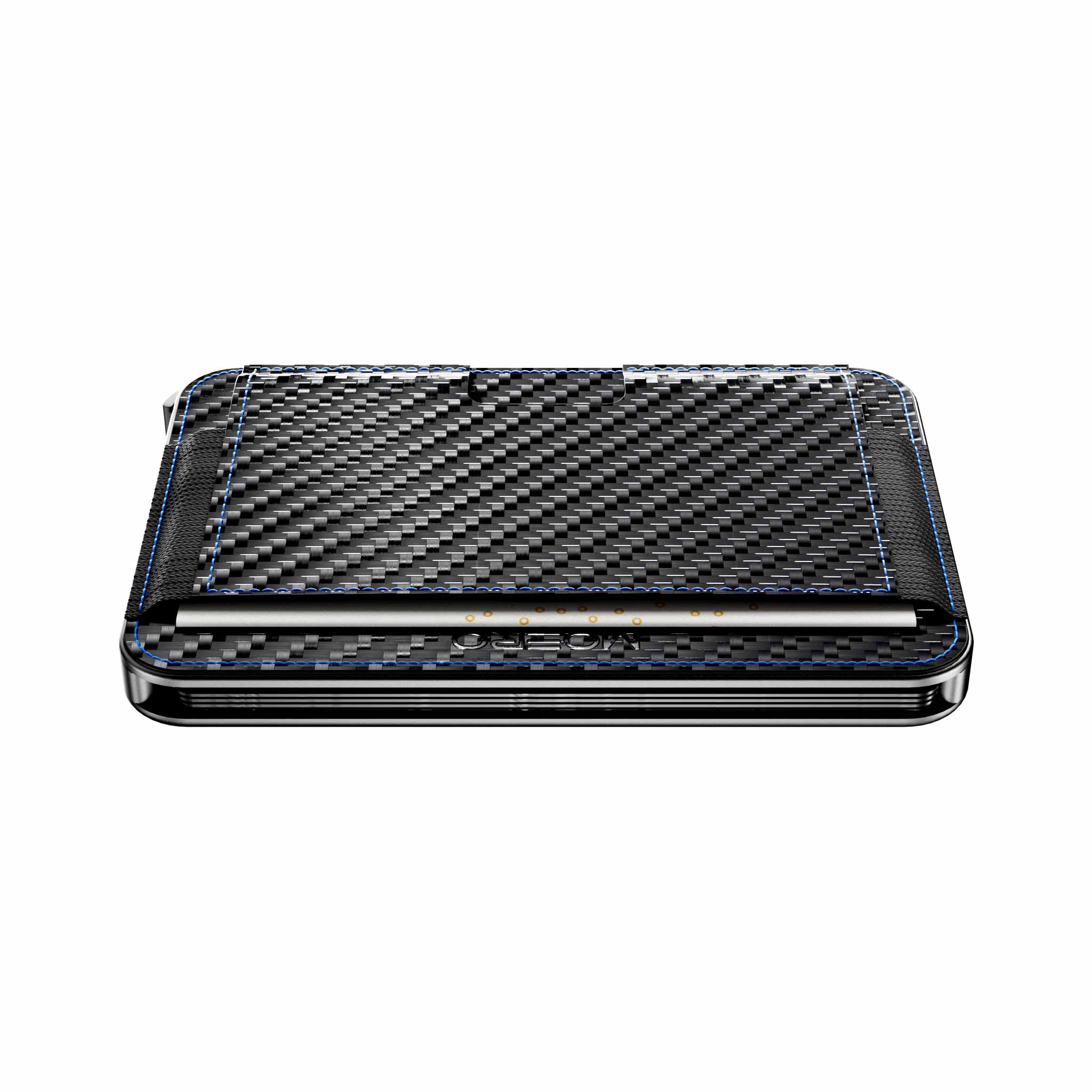 Moero Linea M2 M2 Pro Carbon Racing Blue portafoglio MagSafe RFID