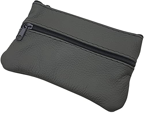myledershop Schlüsseltaschen grande portachiavi in pelle grigio scuro
