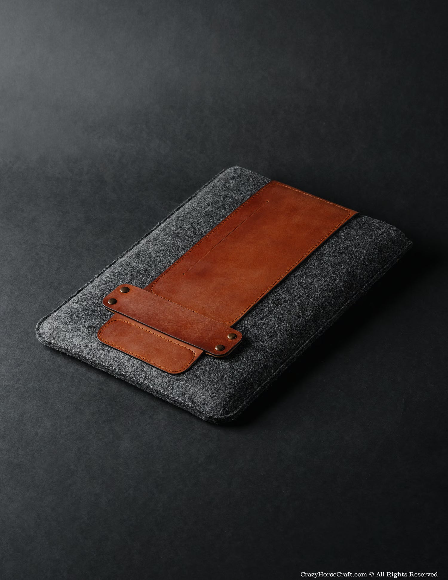 Crazy Horse Craft MacBook Cases Leather & Wool Felt sleeve MacBook Air 13,6″