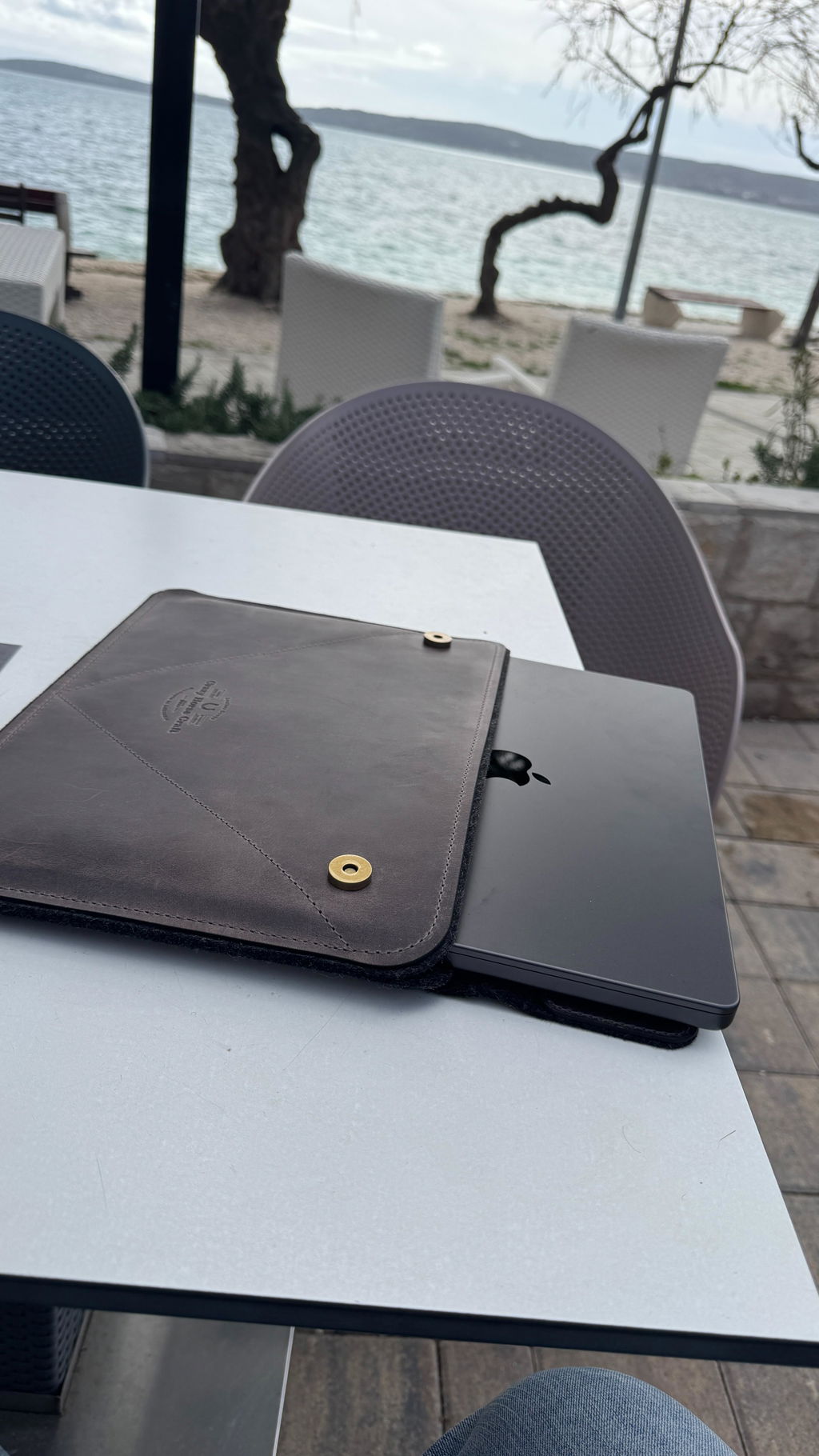 Crazy Horse Craft MacBook Cases Leather MacBook Pro Air sleeve custodia grigio pietra
