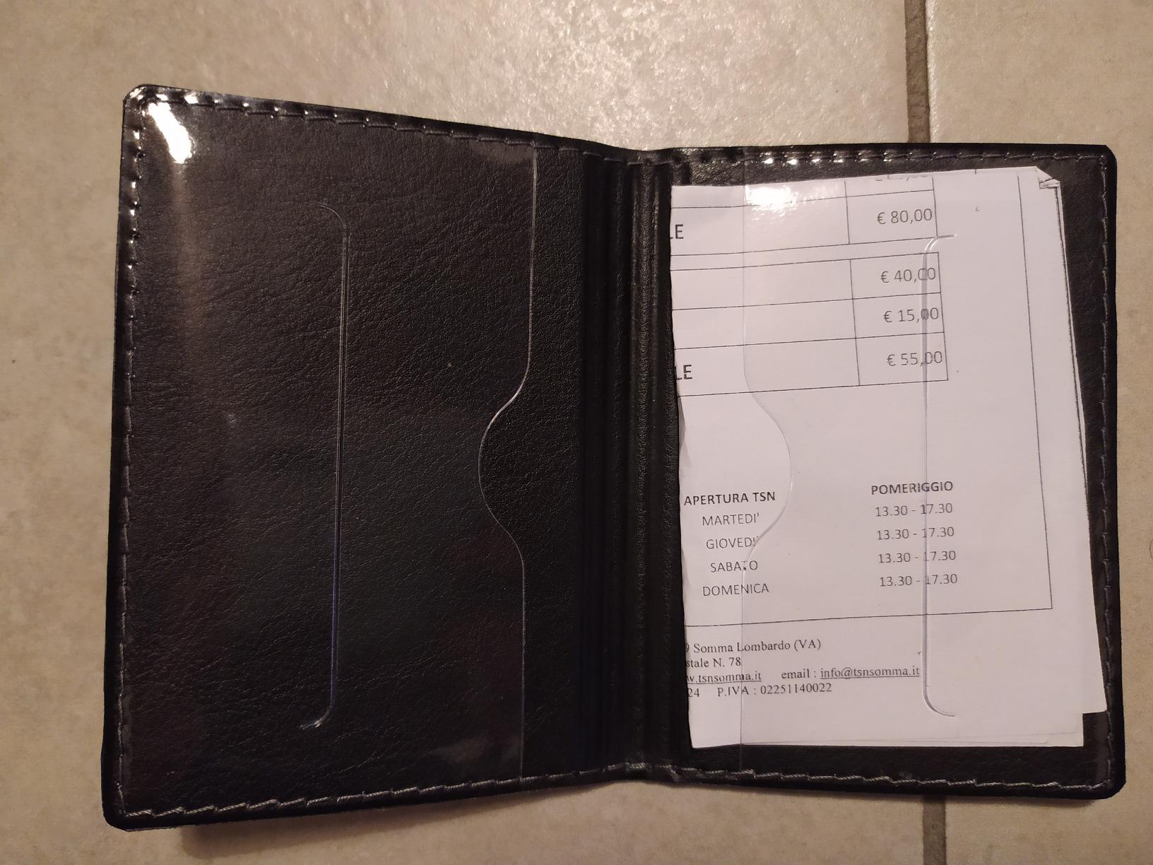 myledershop Karten- und Ausweisetuis porta documenti Design 2 Marrone
