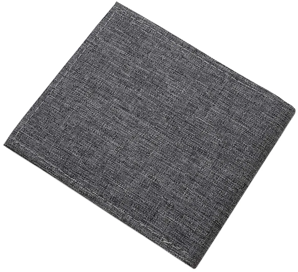myledershop Herren Geldbörsen portafoglio orizzontale grigio RFID NFC