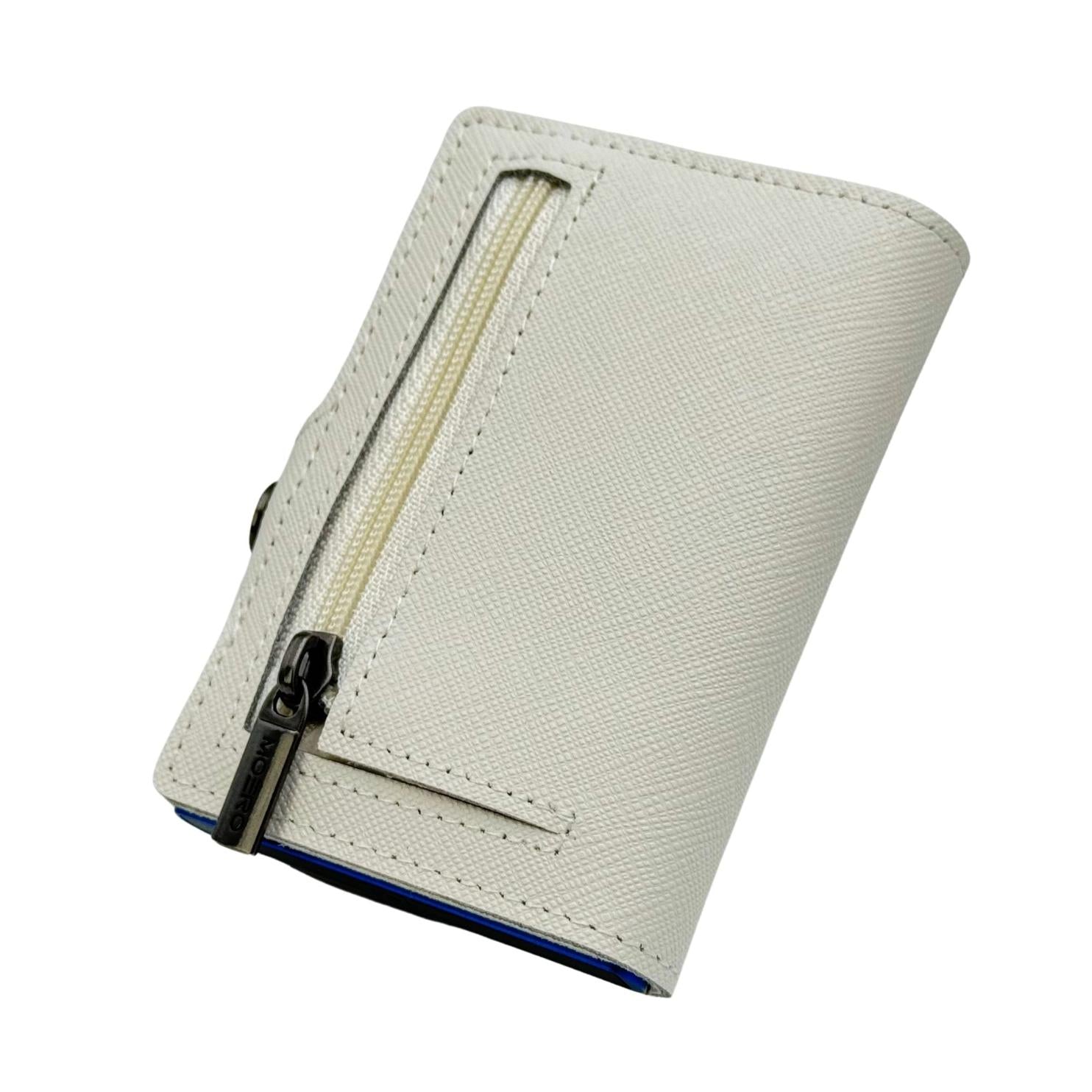 Moero Linea Classic Classic Zip portafoglio Bianco RFID Saffiano
