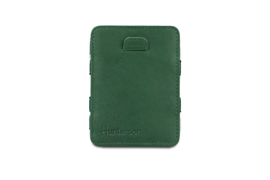 Hunterson The Leather Collection The OG portafoglio Raspberry Green in pelle RFID