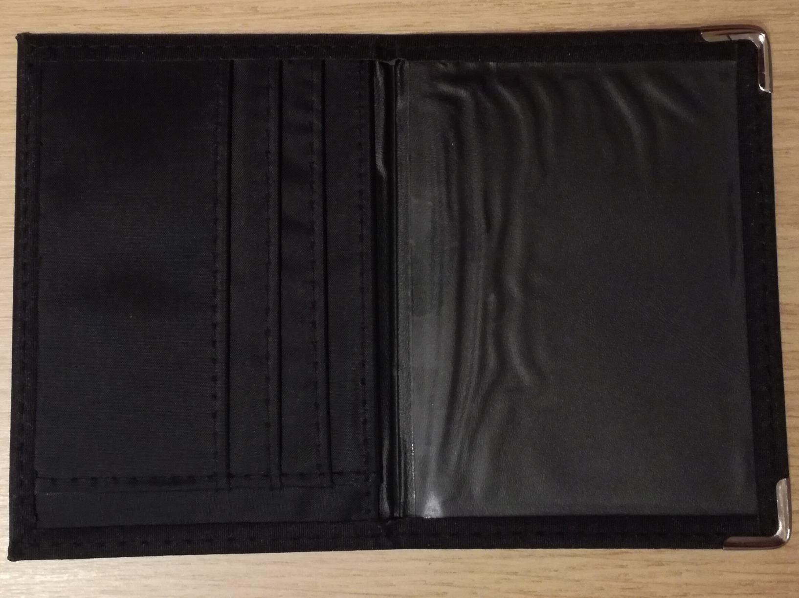 myledershop Karten- und Ausweisetuis porta carte d'identità e credito nero