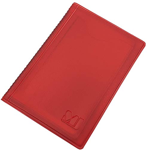 myledershop Kredit- und Visitenkartenetuis porta carte rosso 12 scomparti