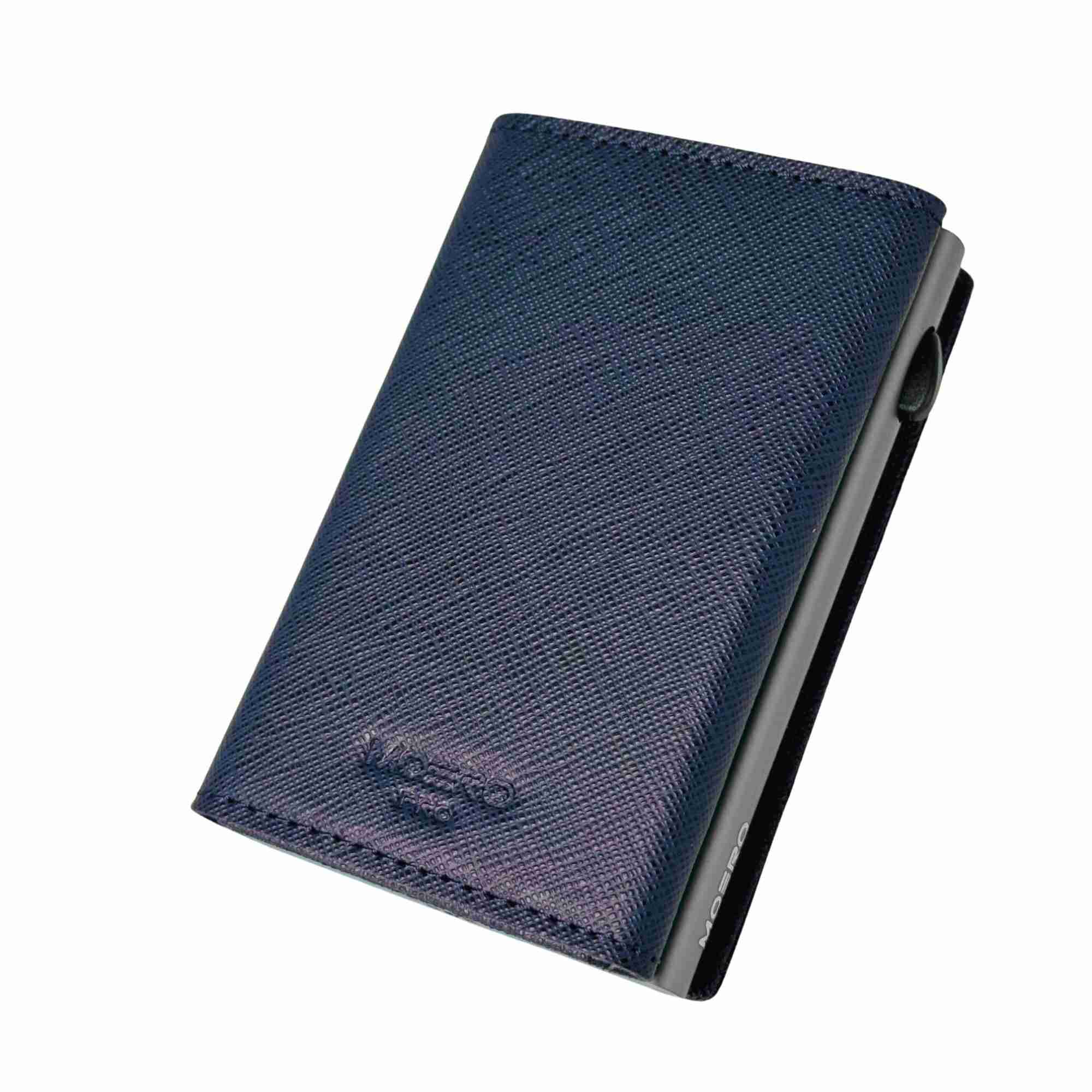 Moero Linea PRO PRO Saffiano portafoglio blu navy 4.0 antigraffio