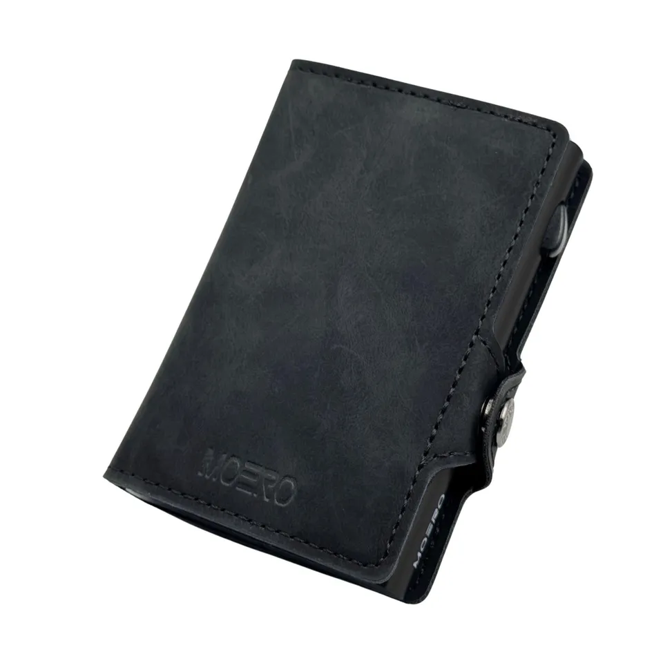 Moero Linea Classic Classic Vintage portafoglio nero vegano RFID