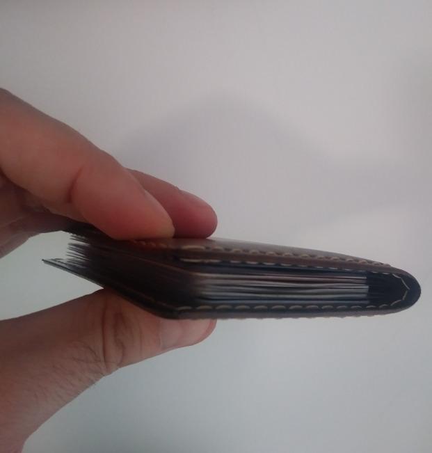 myledershop Kredit- und Visitenkartenetuis porta carte Design 4 nero