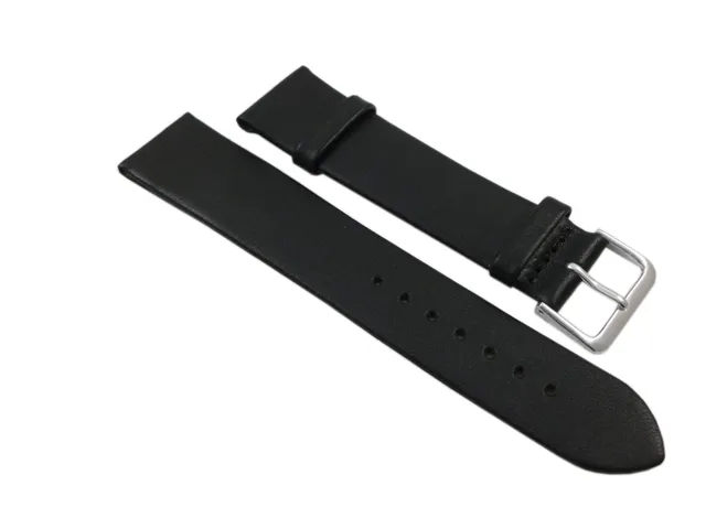 myledershop Uhrenarmbänder cinturino orologio 18 mm nero pelle
