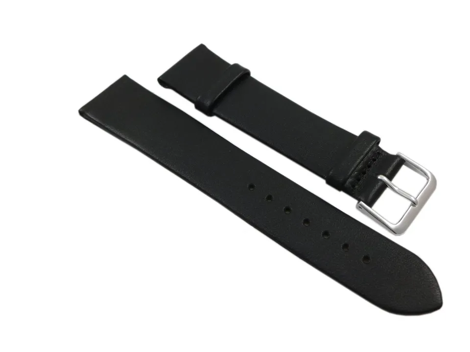 myledershop Uhrenarmbänder cinturino orologio 18 mm nero pelle