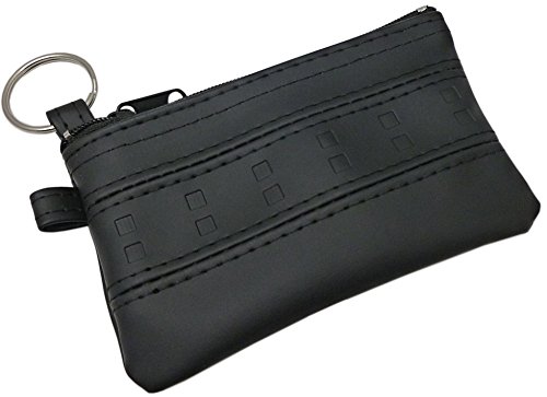 myledershop Schlüsseltaschen portachiavi nero in finta pelle