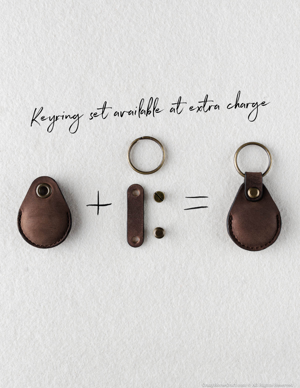 Crazy Horse Craft AirTag Holders custodia AirTag Wood Brown in pelle