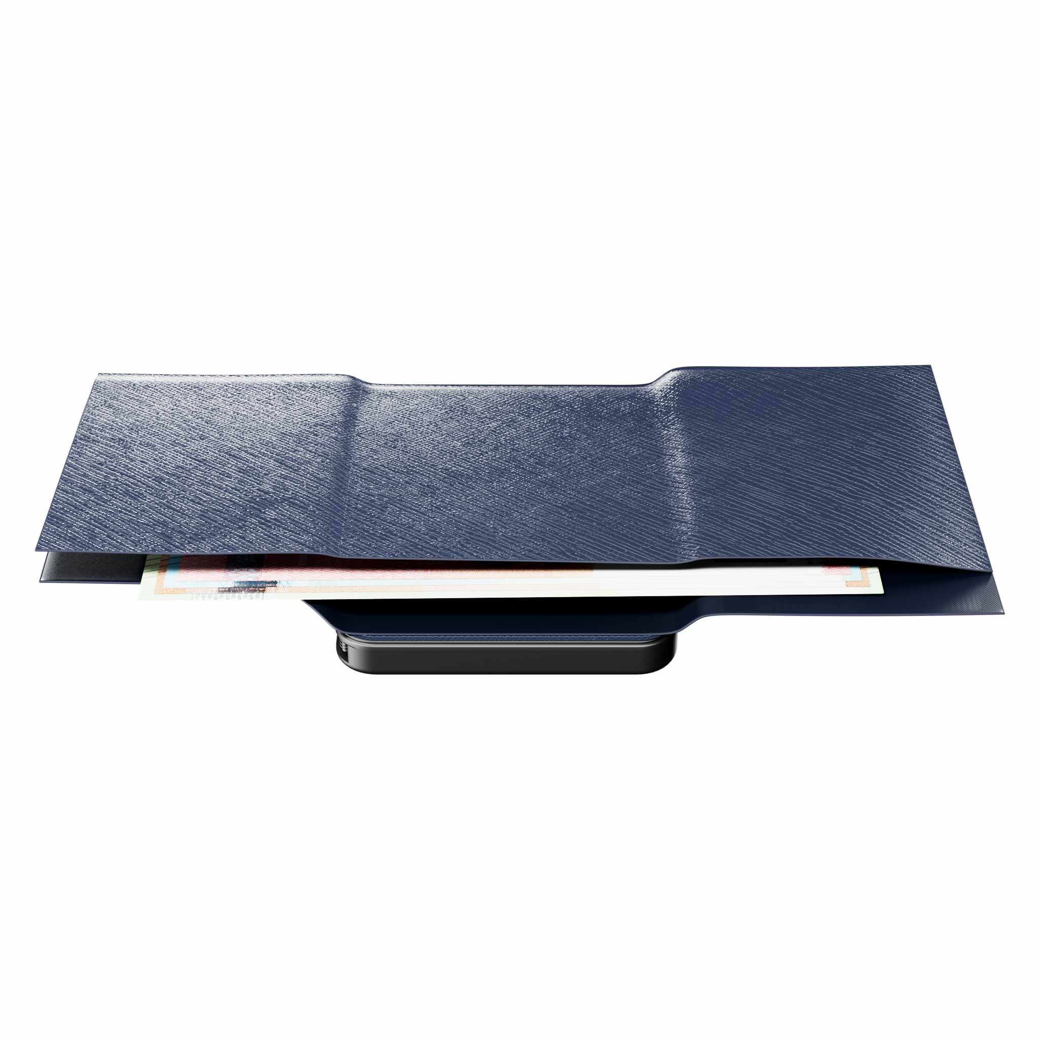 Moero Linea M2 M2 Pro Plus portafoglio Blue Navy MagSafe