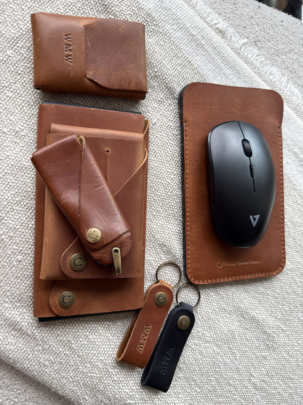 Crazy Horse Craft Minimalist Series set custodie Classic Brown in pelle per iPhone