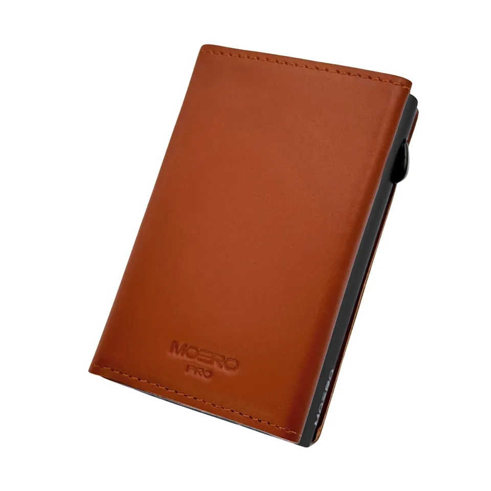 Moero Linea PRO PRO Zip portafoglio marrone 4.0 RFID
