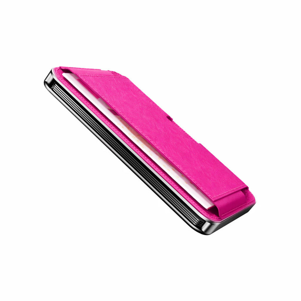 Moero Linea M2 M2 Pro Saffiano Fucsia Pink MagSafe wallet