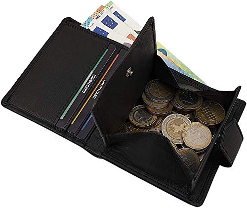 myledershop Münzbörsen Wiener Schachtel portamonete nero in nappa