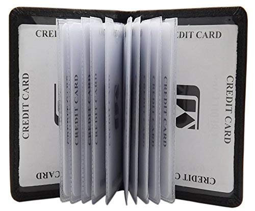 myledershop Kredit- und Visitenkartenetuis porta carte nero RFID NFC pelle bufalo