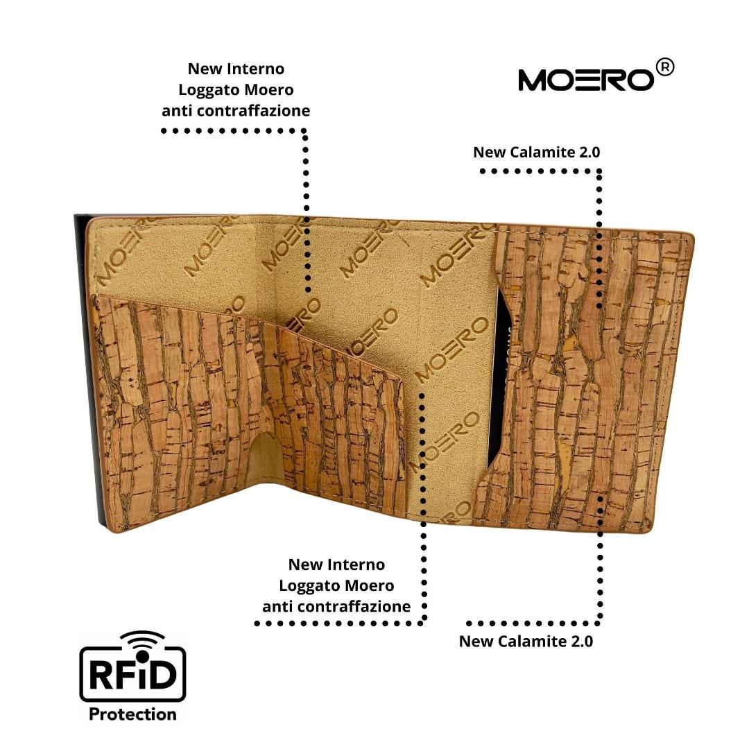 Moero Linea PRO Sughero di Sardegna portafoglio Black 4.0 RFID
