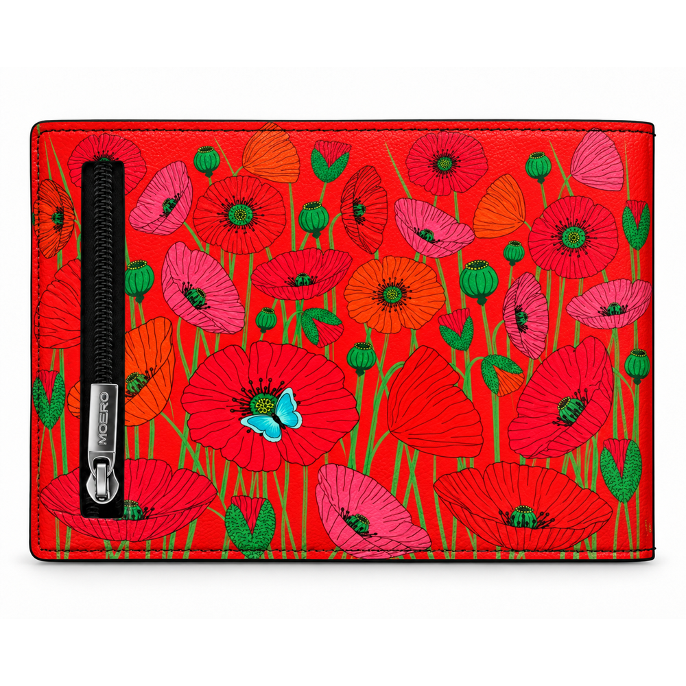 Moero Edizioni Speciali PRO Floral Papaveri di fuoco portafoglio RFID