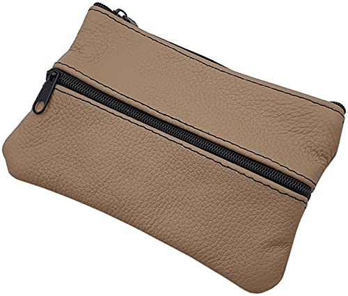 myledershop Schlüsseltaschen grande portachiavi in pelle beige scuro