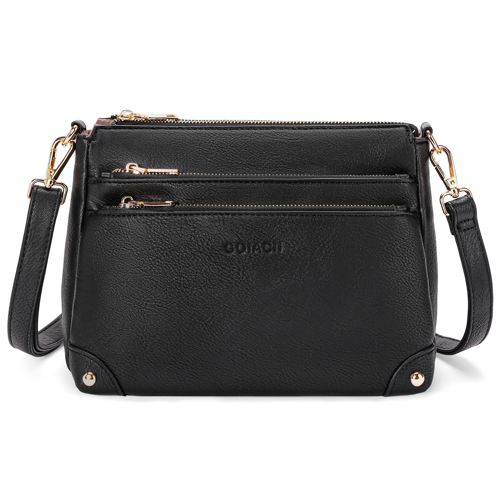 GOIACII BAG Borse a tracolla da donna hobo A04 Nero con tasche
