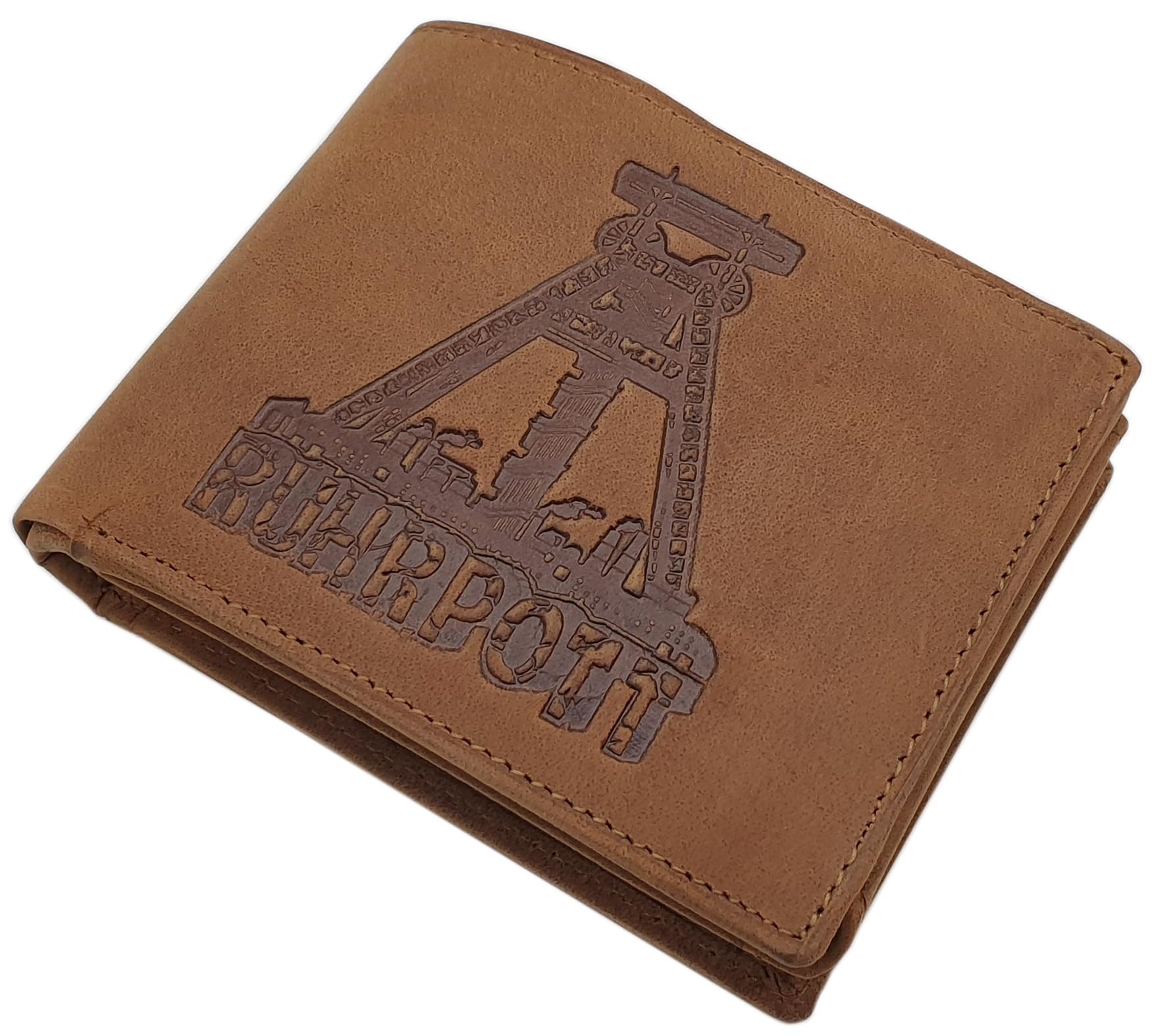 myledershop Herren Geldbörsen Modello 2 portafoglio orizzontale marrone RFID