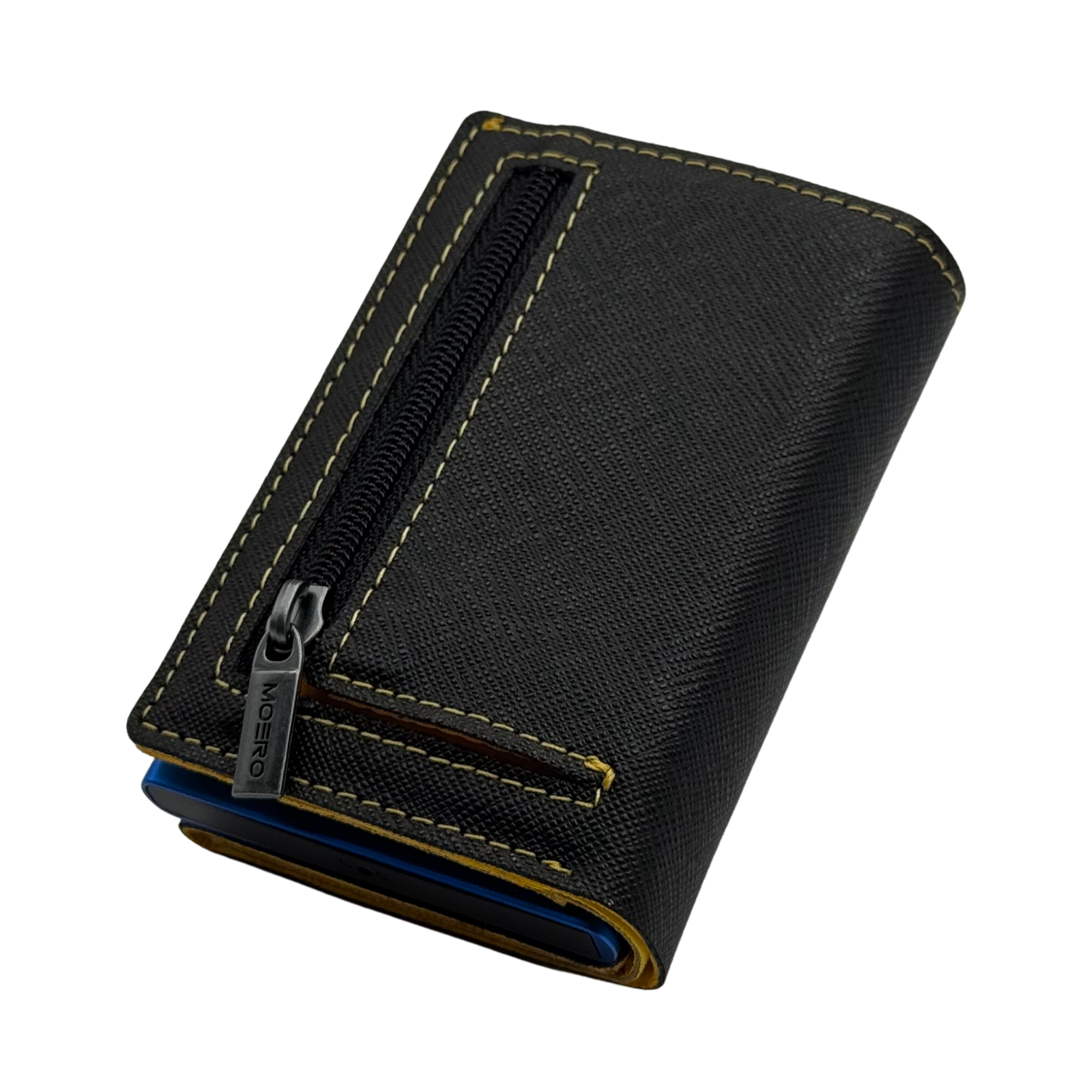 Moero Linea PRO PRO PLUS Zip portafoglio Black 4.0 RFID Saffiano