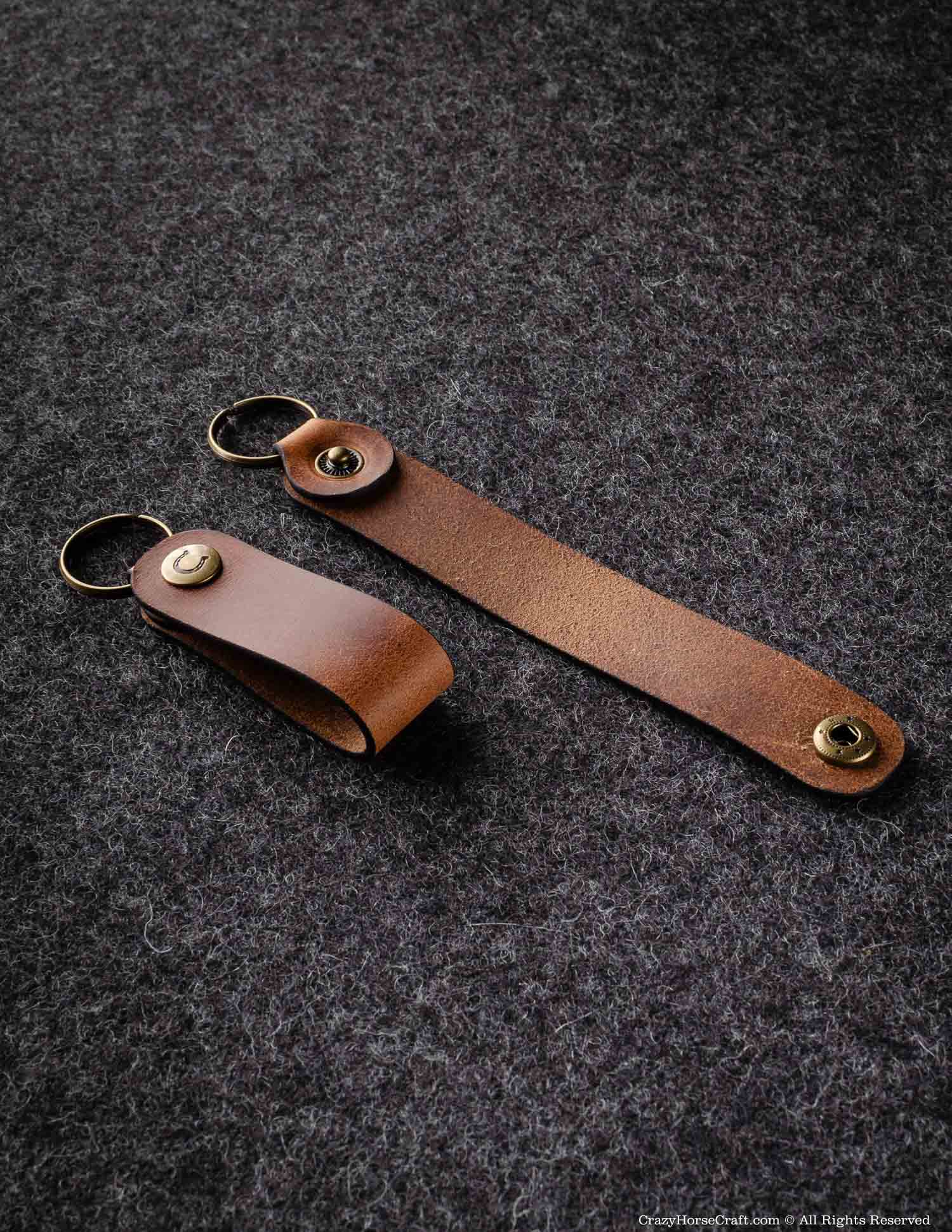 Crazy Horse Craft Key Holders Set Of 3 Veg-Tanned Leather Key Fobs portachiavi