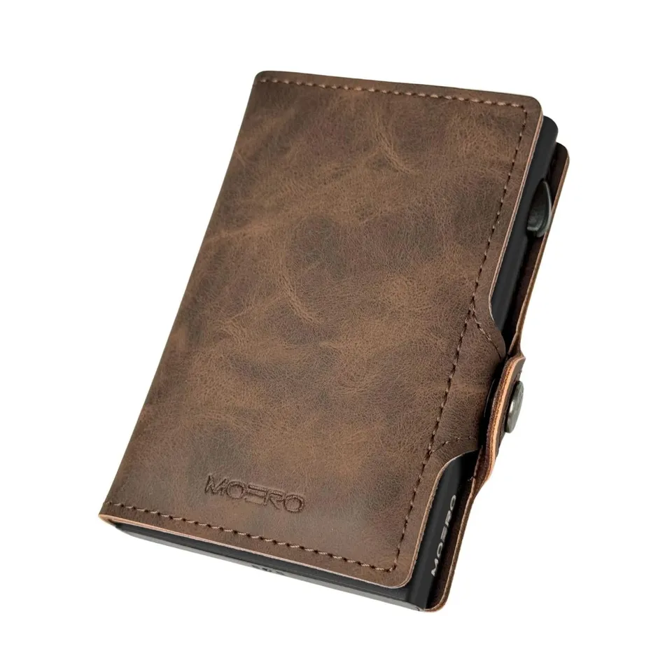 Moero Linea Classic Classic Vintage portafoglio marrone RFID